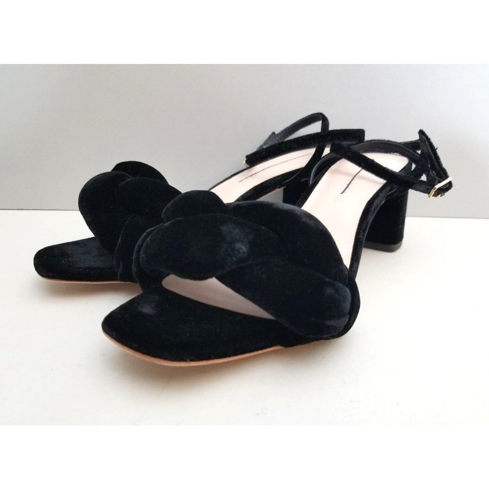 Loeffler Randall Avril Mid Heel Braid in Black Size 7 - Picture 2 of 5